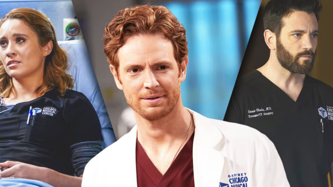 Split images of bekker halstead and rhodes chicago med