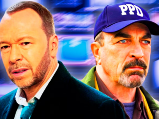 Tom selleck s jesse wearing his ppd cap with donnie wahlberg s danny reagan from blue bloods looking angry