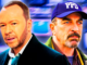 Tom selleck s jesse wearing his ppd cap with donnie wahlberg s danny reagan from blue bloods looking angry