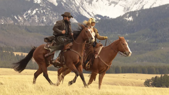 Cole Hauser as Rip Wheeler and Kelly Reilly as Beth Dutton in Dutton Ranch 032326 3 4ac2be705d194910b724c24a23ae5c14 (1)